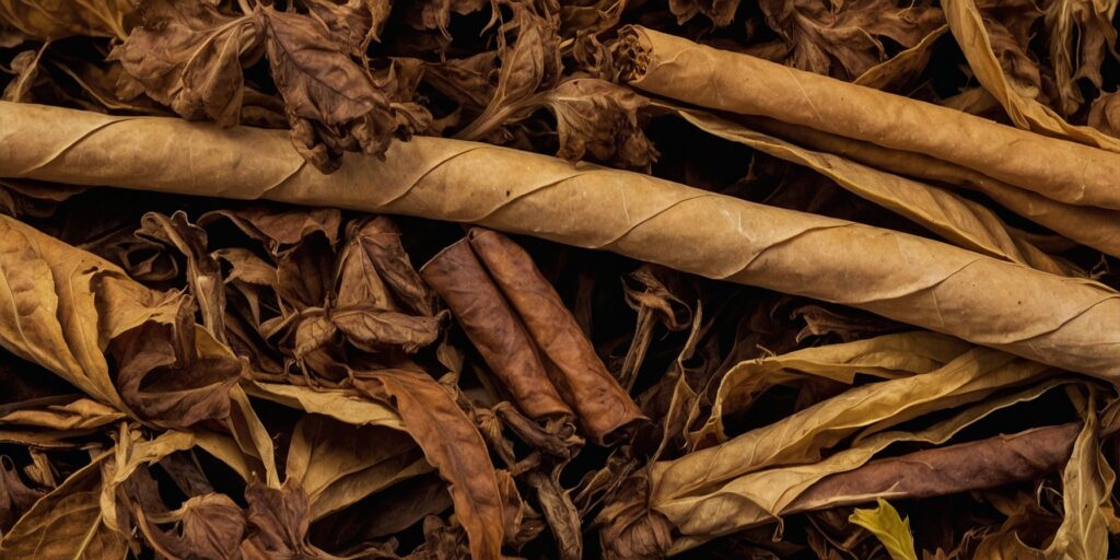 Une photo de tabac Fontvieille en vrac, mettant en valeur sa couleur et sa texture.